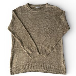 Pink Clover Beige Knit Crew Neck Sweater with Relaxed Fit - XXL